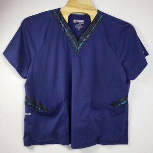 Grey's Anatomy By Barco Women's Scrub Top Navy Blue Size‎ 3XLarge Pockets